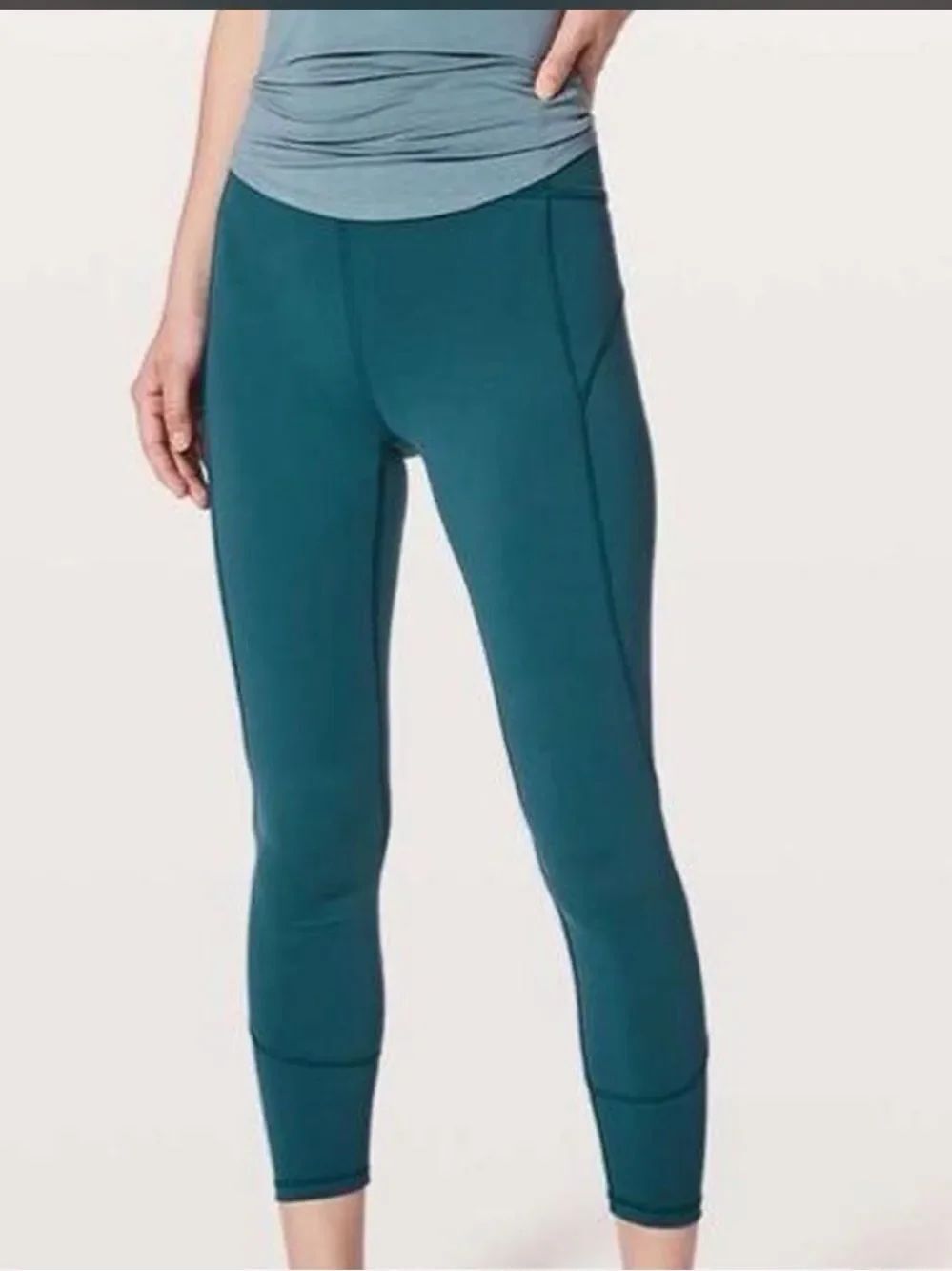 Lululemon In Movement 7/8 Tight 25” Bermuda teal Sz 4